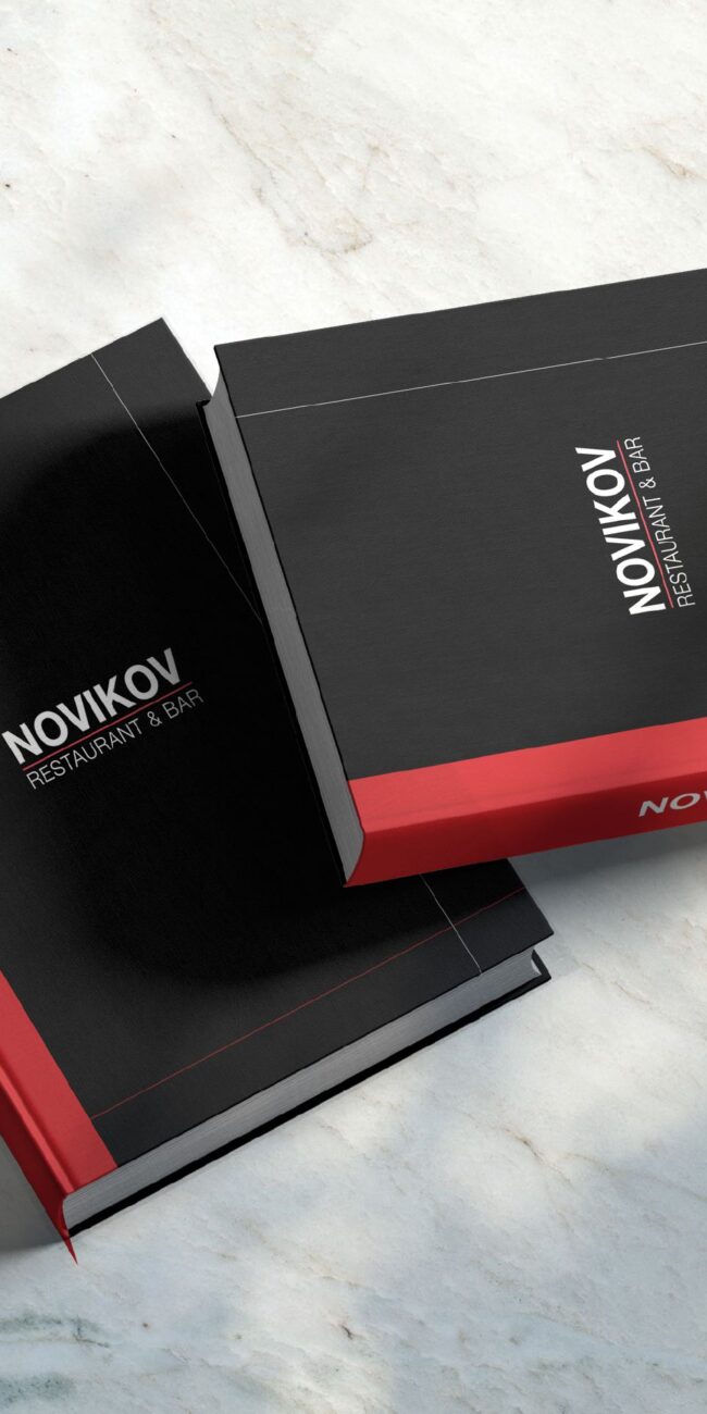 Design of a book for Novikov restaurant